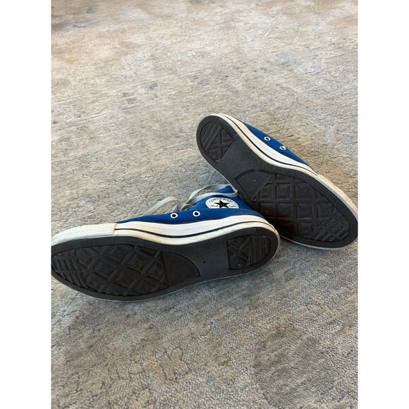 Chuck Taylor Blue High Top Converse Shoes Women 9.5 - Picture 3 of 5